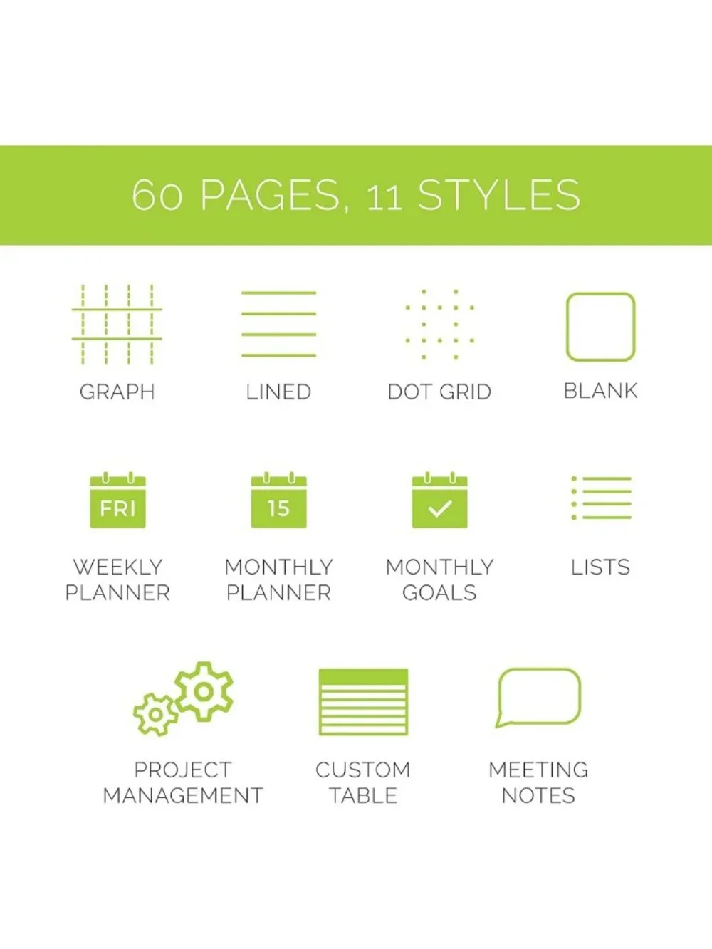Reusable Smart Notebook Planner | 8.5x11 Letter Size | Notetaking & Planning